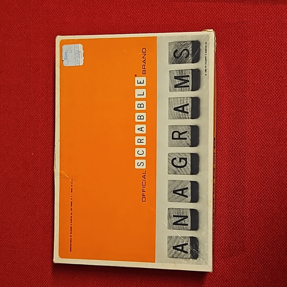 Scrabble's vintage ANAGRAMS 177 tiles original box instructions 1964